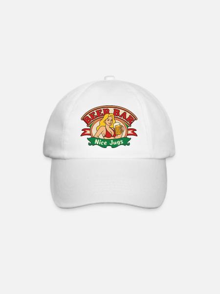 Beer Babe Retro - Baseballkappe - Weiß/Weiß