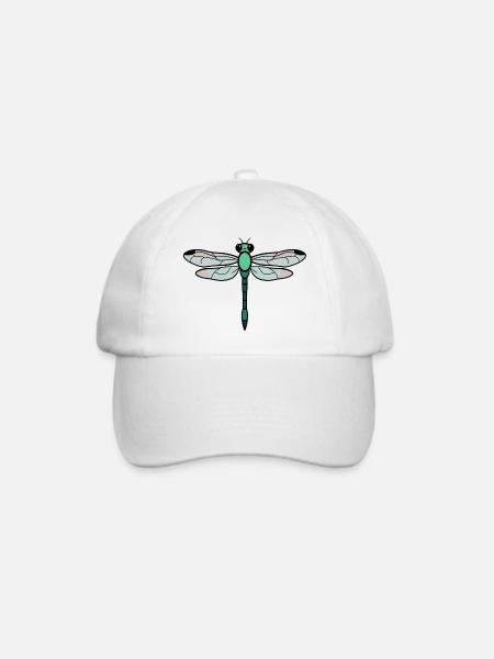 Libelle - Baseballkappe - Weiß/Weiß