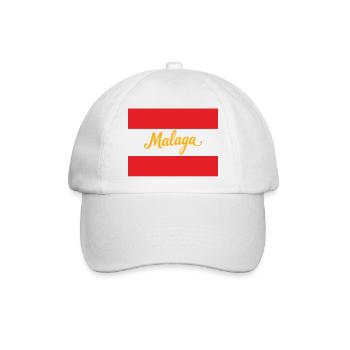 Malaga Leuchtendes Stadtmotiv - Baseballkappe - Weiß/Weiß - Vorne