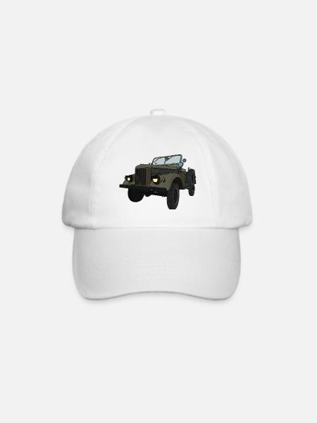 GAZ-69 - Baseballkappe - Weiß/Weiß