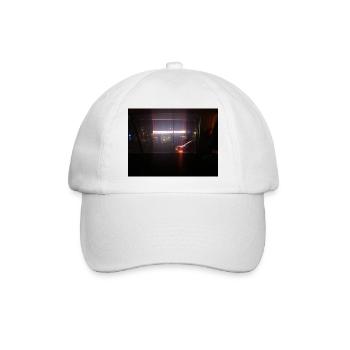 Neonlichter Skyline im Dunkeln - Baseballkappe - Weiß/Weiß - Vorne