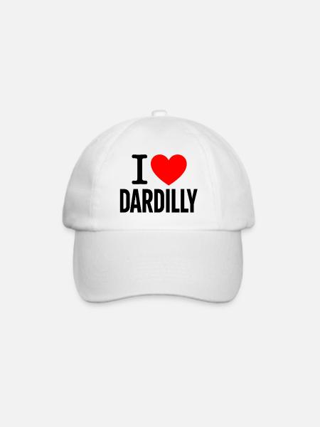 I LOVE DARDILLY Modell zum Bedrucken von allem - Baseballkappe - Weiß/Weiß