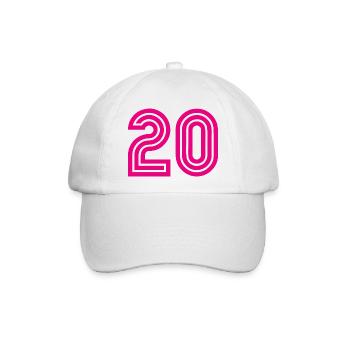 20. 20. JAHRESTAG. 20-JÄHRIGES JUBILÄUM. 20 JAHRE. - Baseballkappe - Weiß/Weiß - Vorne