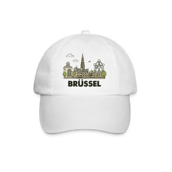 Brüssel Stadt - Baseballkappe - Weiß/Weiß - Vorne