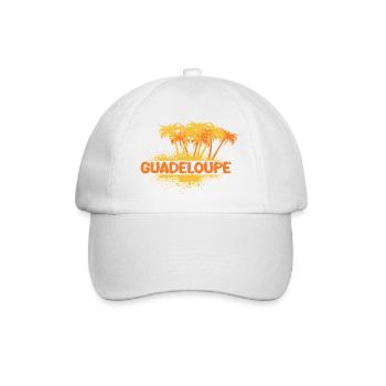 Geschenk für Guadeloupe - Baseballkappe - Weiß/Weiß - Vorne