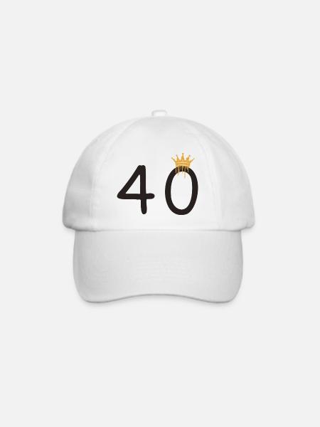 40 - Baseballkappe - Weiß/Weiß