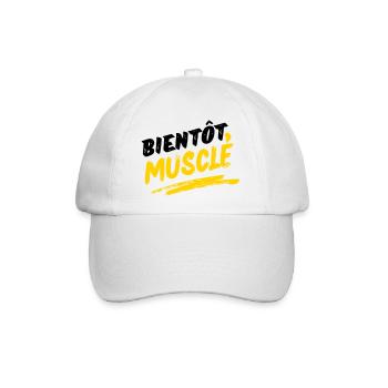 Energetisches, muskulöses Design im urbanen Stil - Baseballkappe - Weiß/Weiß - Vorne