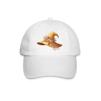 Herbstlicher Blumen-Hut - Baseballkappe - Weiß/Weiß - Vorne