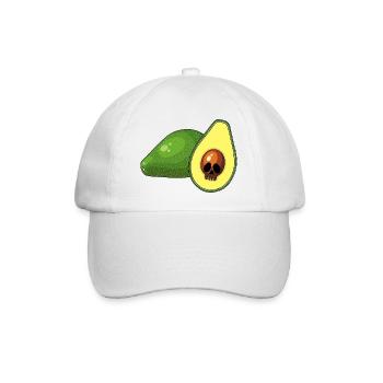Avocado-Schädel - Baseballkappe - Weiß/Weiß - Vorne