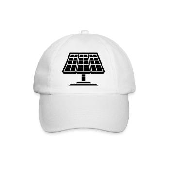 Solar Anlage Panele - Baseballkappe - Weiß/Weiß - Vorne