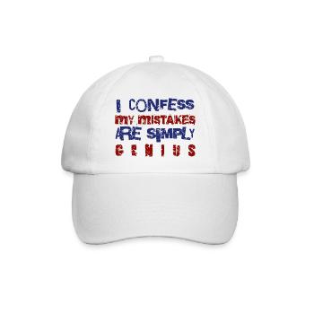 Humorvolles Selbstvertrauen Zitat Design - Baseballkappe - Weiß/Weiß - Vorne