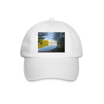 Reflexion vom Ufer, die Ruhe der Natur - Baseballkappe - Weiß/Weiß - Vorne