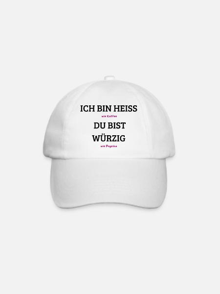 Kaffee Paprika Kontrast - Baseballkappe - Weiß/Weiß