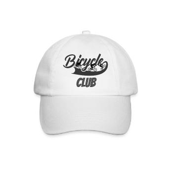 Fahrradclub Logo Druck - Baseballkappe - Weiß/Weiß - Vorne