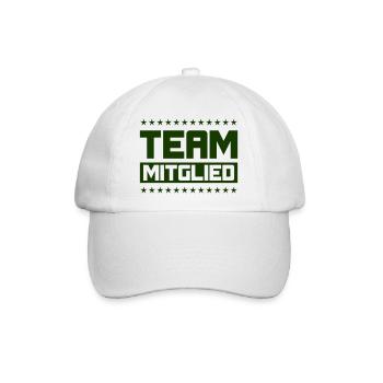 Team Mitglied Badge Druck - Baseballkappe - Weiß/Weiß - Vorne