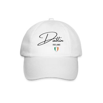 Elegantes Design Dublin, ich liebe Dublin - Baseballkappe - Weiß/Weiß - Vorne