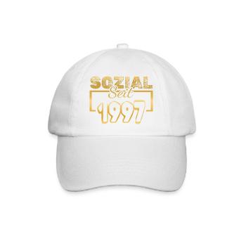 Sozial 1997 - Baseballkappe - Weiß/Weiß - Vorne