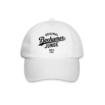 Echter Bochumer Hoodie Bochum Shirt Strampler - Baseballkappe - Weiß/Weiß - Vorne