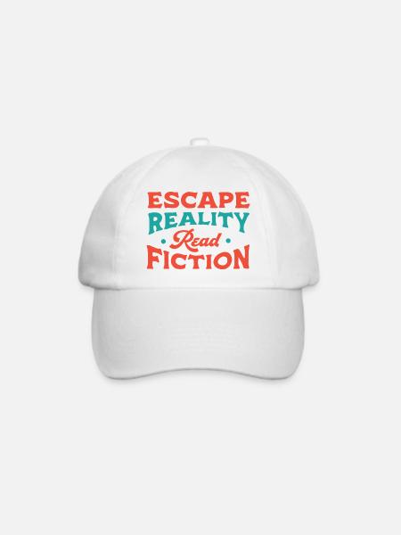 Entfliehen Sie der Realität Lesen Sie Fiktion - Baseballkappe - Weiß/Weiß