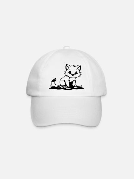 Fuchs - Baseballkappe - Weiß/Weiß