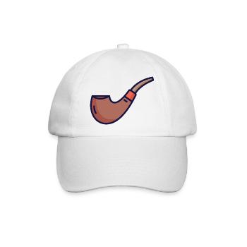 Nautic Design Heritage Pipe Illustration - Baseballkappe - Weiß/Weiß - Vorne