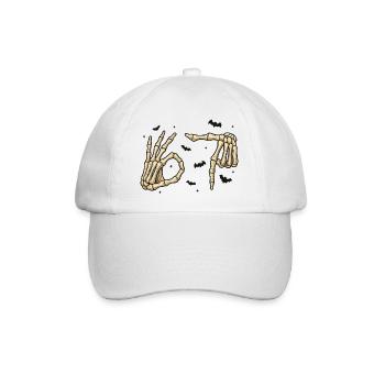Skeletthände - Baseballkappe - Weiß/Weiß - Vorne