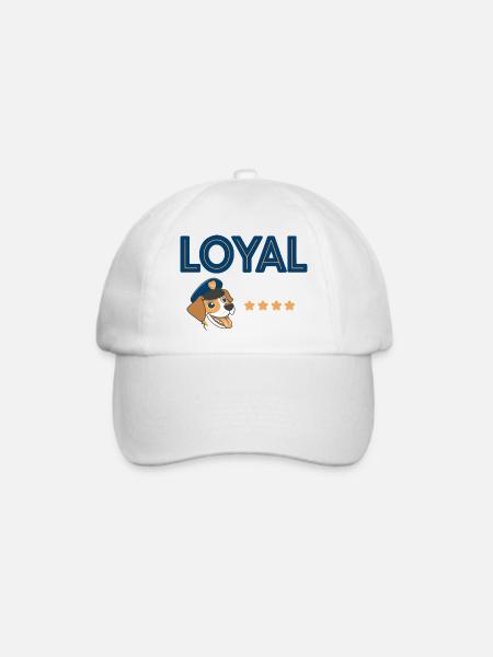 Maskottchen der Loyal Dog Police - Baseballkappe - Weiß/Weiß