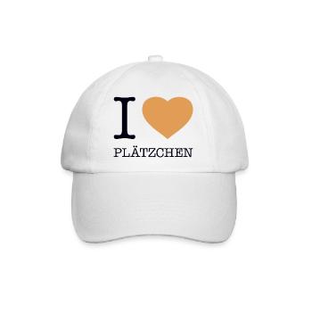 I love Plätzchen - Baseballkappe - Weiß/Weiß - Vorne