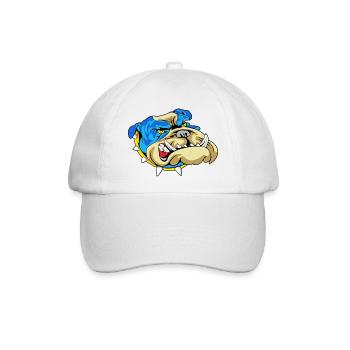 Blauer Bulldogge Knurren - Baseballkappe - Weiß/Weiß - Vorne