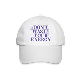 Dont Waste Your Energy - Baseballkappe - Weiß/Weiß - Vorne