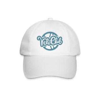 Velo Club – Dein exklusives Radfahrer-Design - Baseballkappe - Weiß/Weiß - Vorne