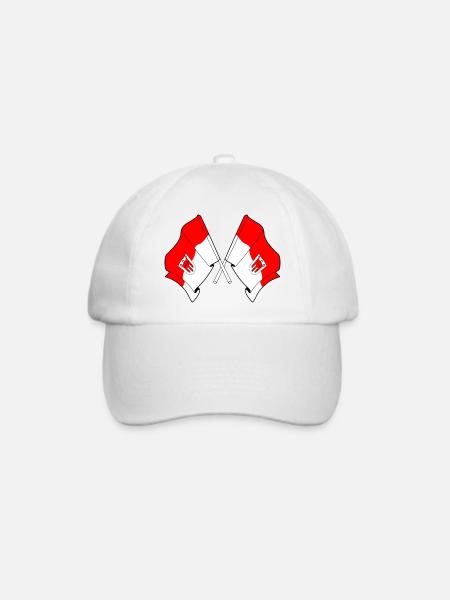 Vorarlberger Flaggen gekreuzt - Baseballkappe - Weiß/Weiß