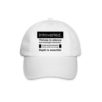 Introvertierter - Baseballkappe - Weiß/Weiß - Vorne