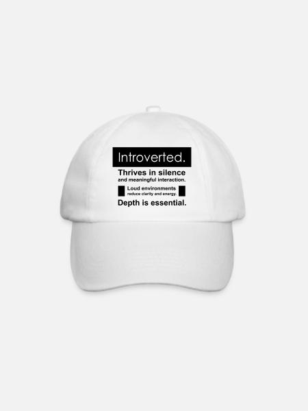 Introvertierter - Baseballkappe - Weiß/Weiß