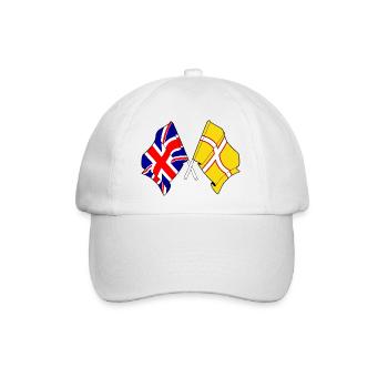 Dorset & Great Britain Cross - Baseballkappe - Weiß/Weiß - Vorne