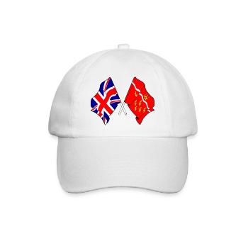 East Sussex & Great Britain Cross - Baseballkappe - Weiß/Weiß - Vorne