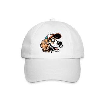 Cooler Goofy Dog - Baseballkappe - Weiß/Weiß - Vorne