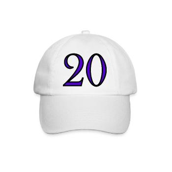 20. 20. JAHRESTAG. 20-JÄHRIGES JUBILÄUM. 20 JAHRE. - Baseballkappe - Weiß/Weiß - Vorne