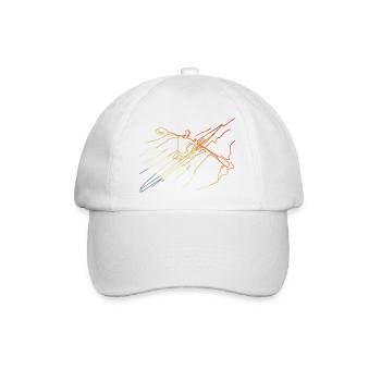 Vintage Ruder Skizze - Baseballkappe - Weiß/Weiß - Vorne