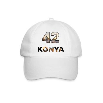 Konya 42 Türkei Mevlana Derwisch Design - Baseballkappe - Weiß/Weiß - Vorne