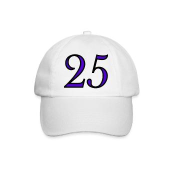 25. 25 JAHRE. 25. JUBILÄUM. 25 JAHRESJUBILÄUM. - Baseballkappe - Weiß/Weiß - Vorne