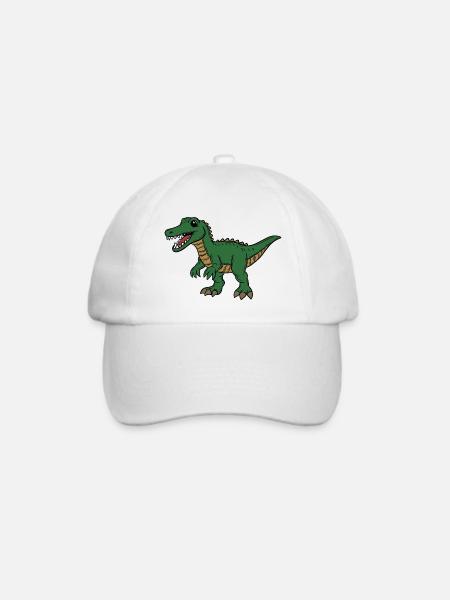 Dinosaurier  - Baseballkappe - Weiß/Weiß