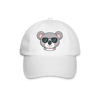 Koala Kawaii Sonnenbrille - Baseballkappe - Weiß/Weiß - Vorne