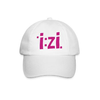IzI Graffiti Schrift in Magenta - Baseballkappe - Weiß/Weiß - Vorne