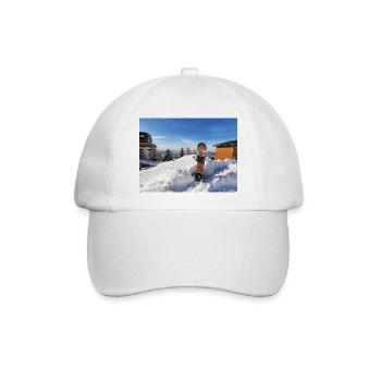 Snowboard auf sonniger Piste  - Baseballkappe - Weiß/Weiß - Vorne