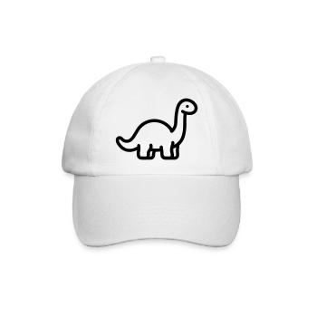 Brontosaurus - Baseballkappe - Weiß/Weiß - Vorne
