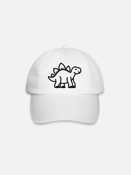 Stegosaurus - Baseballkappe - Weiß/Weiß