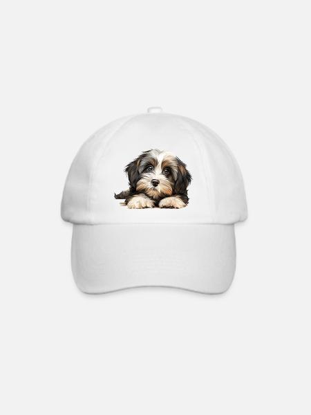 Havanese Hund - Baseballkappe - Weiß/Weiß