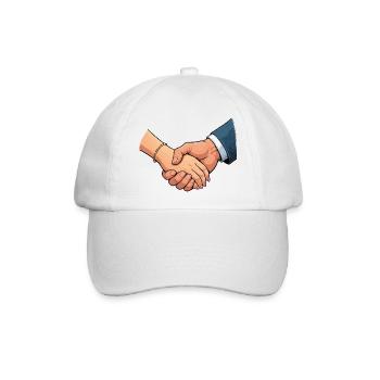 Hände Parr Zusammenhalt - Baseballkappe - Weiß/Weiß - Vorne