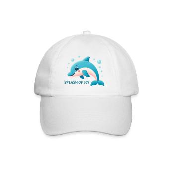 Delfin, der fröhlich planscht - Baseballkappe - Weiß/Weiß - Vorne